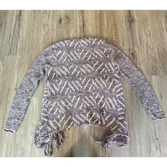 Lucky Brand Knit Long Sleeve Open Cardigan Sz S Fringes style Boho 90s Y2K - Picture 4 of 7